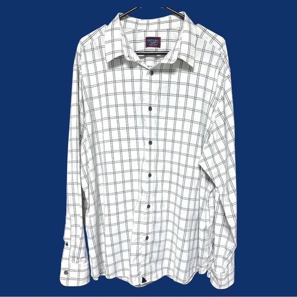 UNTUCKit Blue and White Longsleeve Casual Button Down Shirt Size XXL - Picture 1 of 10